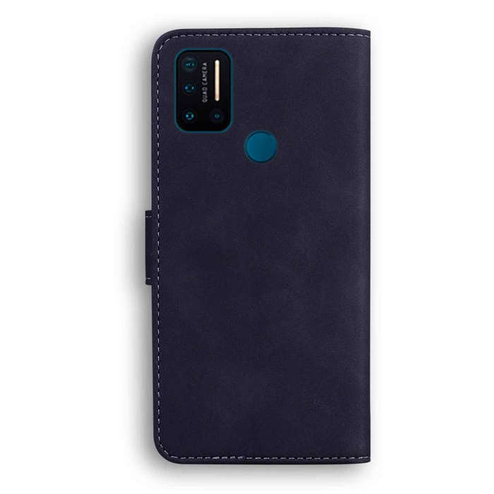 For UMIDIGI A7 Pro Skin Feel Pure Color Flip Leather Phone Case(Black)