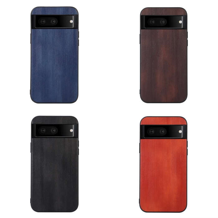 For Google Pixel 7 5G Yellow Cow Texture PU Phone Case(Black)