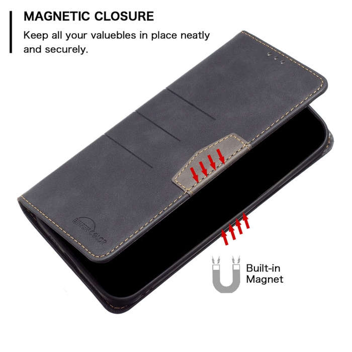 For Google Pixel 7 5G Magnetic Splicing Leather Phone Case(Black)