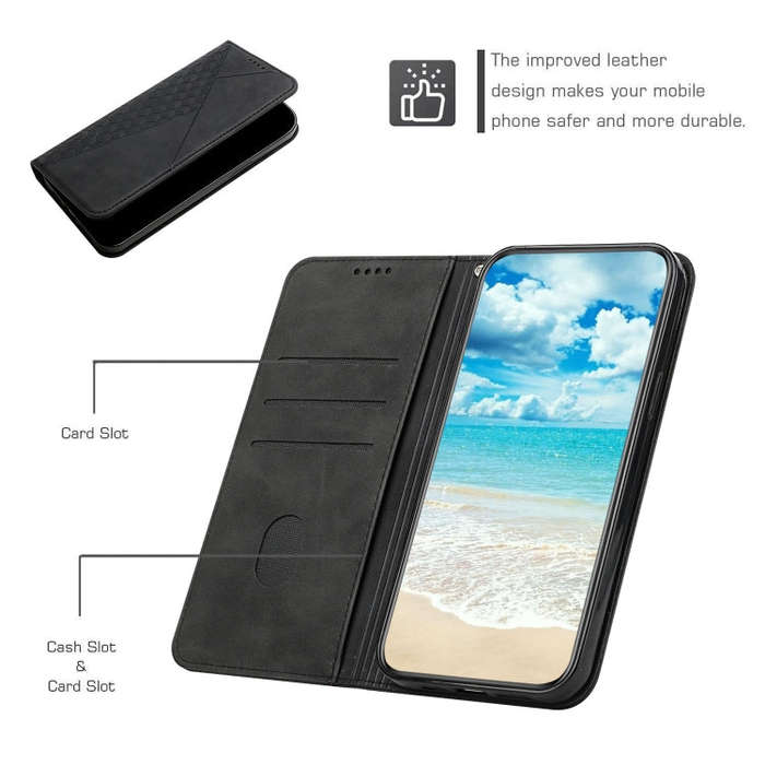 For Infinix Hot 11S Diamond Splicing Skin Feel Magnetic Leather Phone Case(Black)