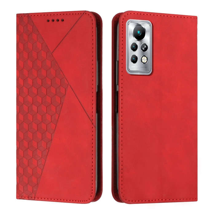 For Infinix Note 11 Pro / 11S Diamond Splicing Skin Feel Magnetic Leather Phone Case(Red)