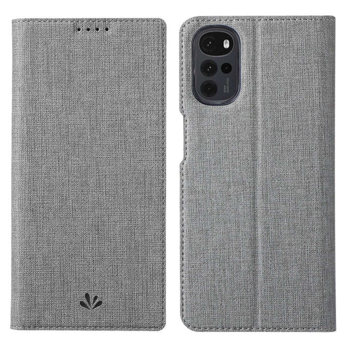 For Motorola Moto G22 ViLi DMX Series Shockproof Magnetic Flip Leather Phone Case(Grey)