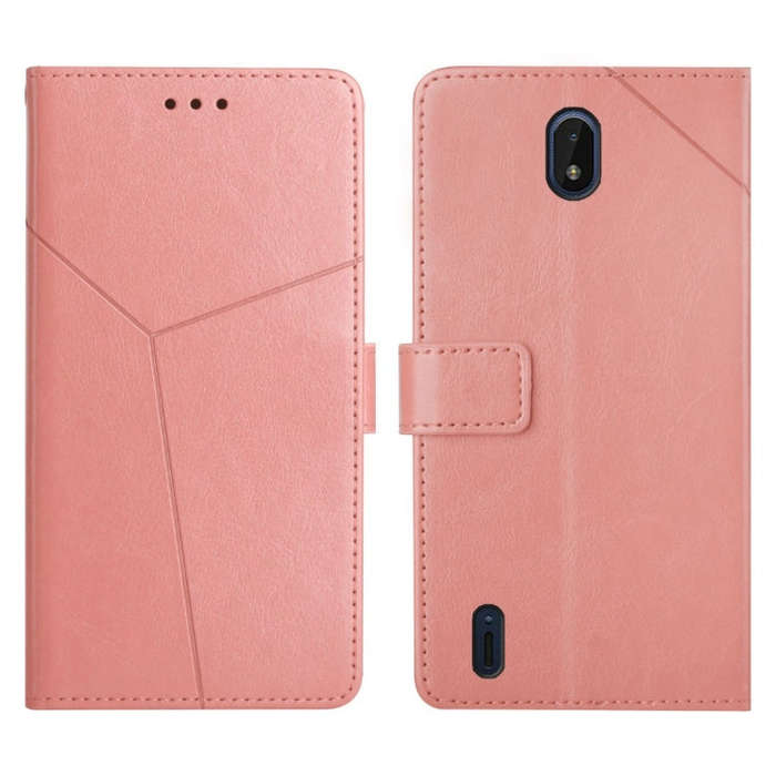 For Nokia C01 Plus Y Stitching Horizontal Flip Leather Phone Case(Rose Gold)