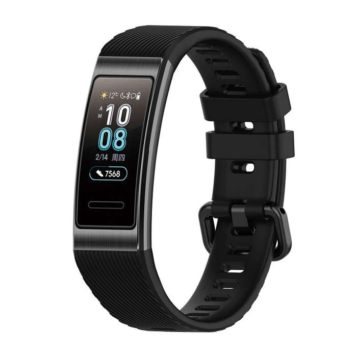 For Huawei Band 3 & 4 Pro Silicone Watch Band(Black)
