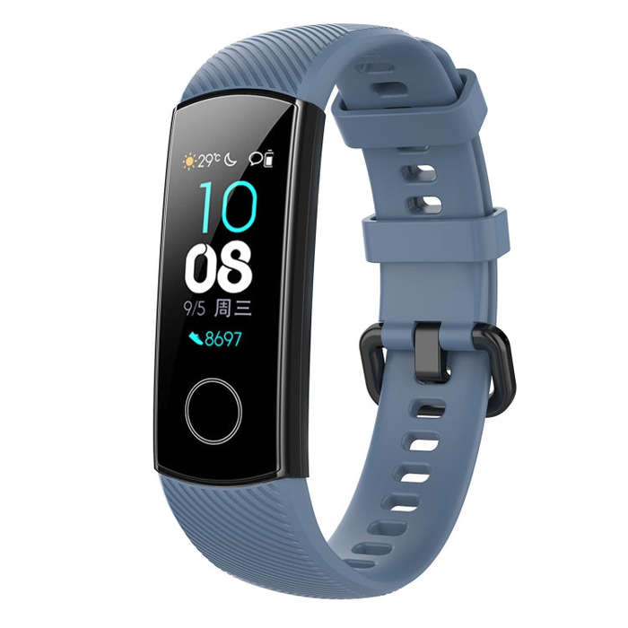 Silicone Watch Band for Huawei Honor Band 4 & 5(Cyan)