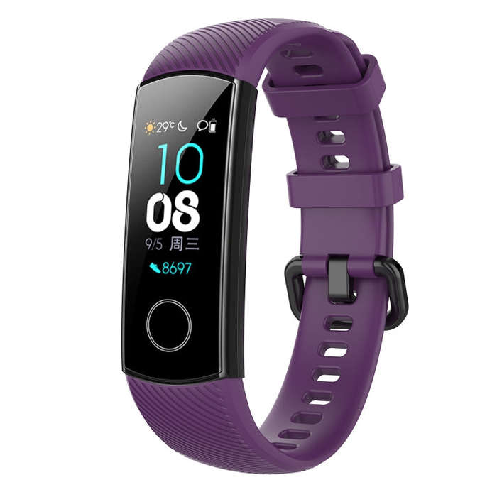 Silicone Watch Band for Huawei Honor Band 4 & 5(Purple)