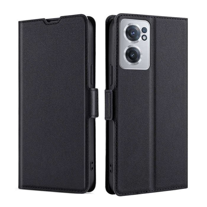 For OnePlus Nord CE 2 5G Ultra-thin Voltage Side Buckle Flip Leather Case(Black)