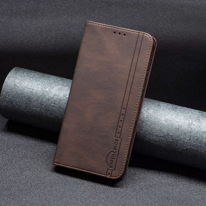 For Sony Xperia 1 III Magnetic RFID Blocking Anti-Theft Leather Phone Case(Brown)