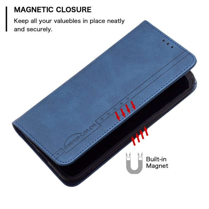 For Sony Xperia 5 III Magnetic RFID Blocking Anti-Theft Leather Phone Case(Blue)