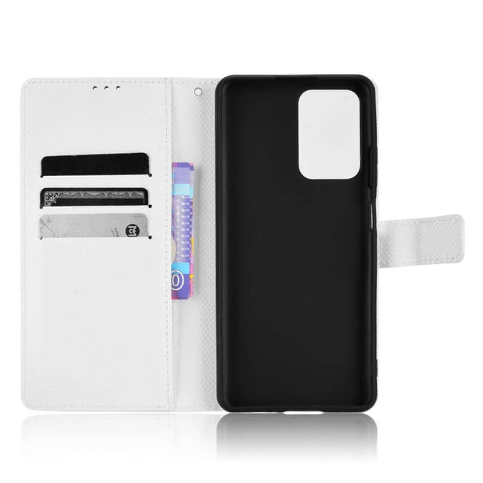 For ZTE Blade V40 Pro Diamond Texture Leather Phone Case(White)