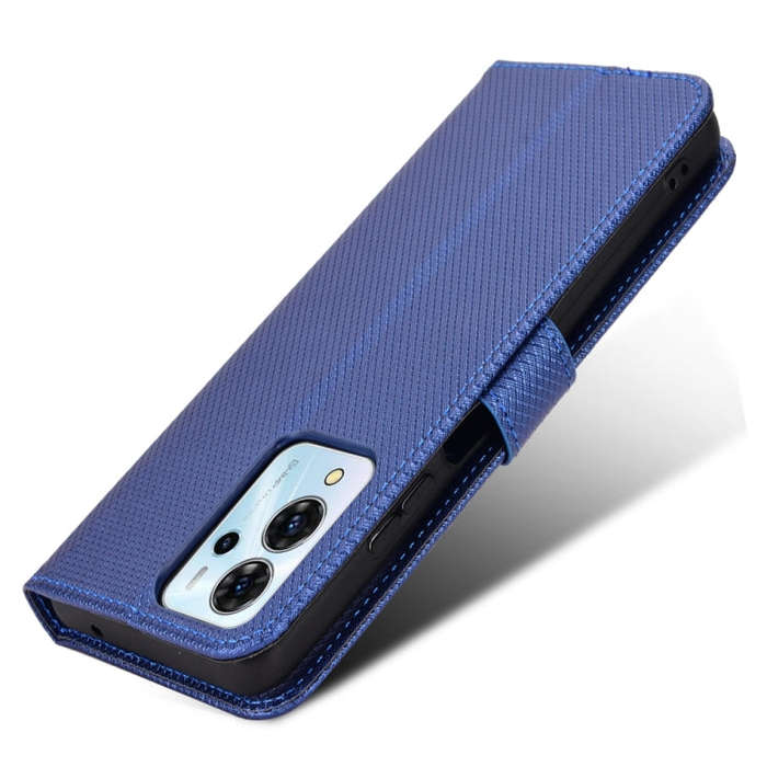 For ZTE Blade V40 Pro Diamond Texture Leather Phone Case(Blue)