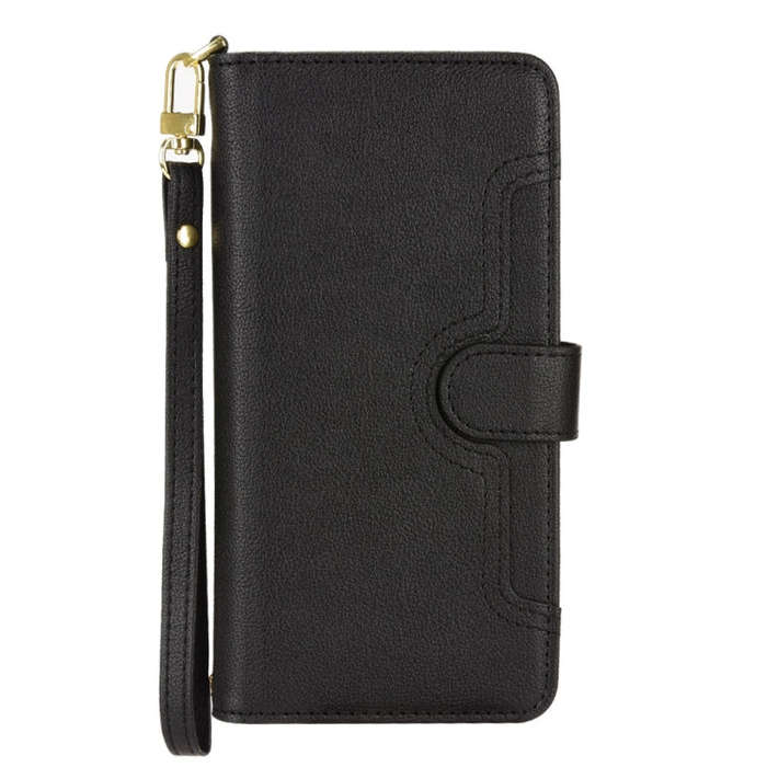For TCL 20 SE Litchi Texture Zipper Leather Phone Case(Black)