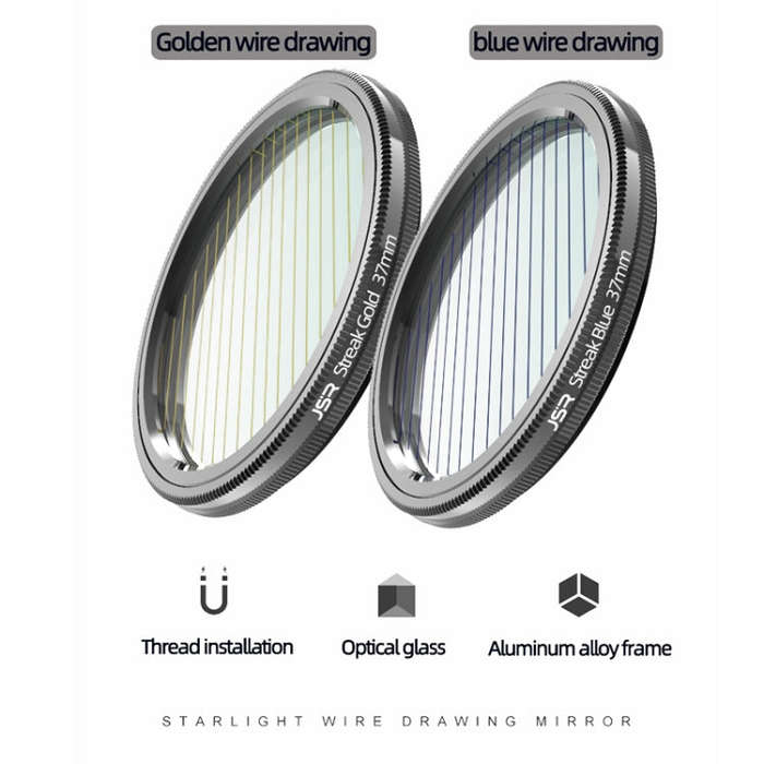 JSR Starlight Drawing Camera Lens Filter, Size:55mm(Streak Blue)