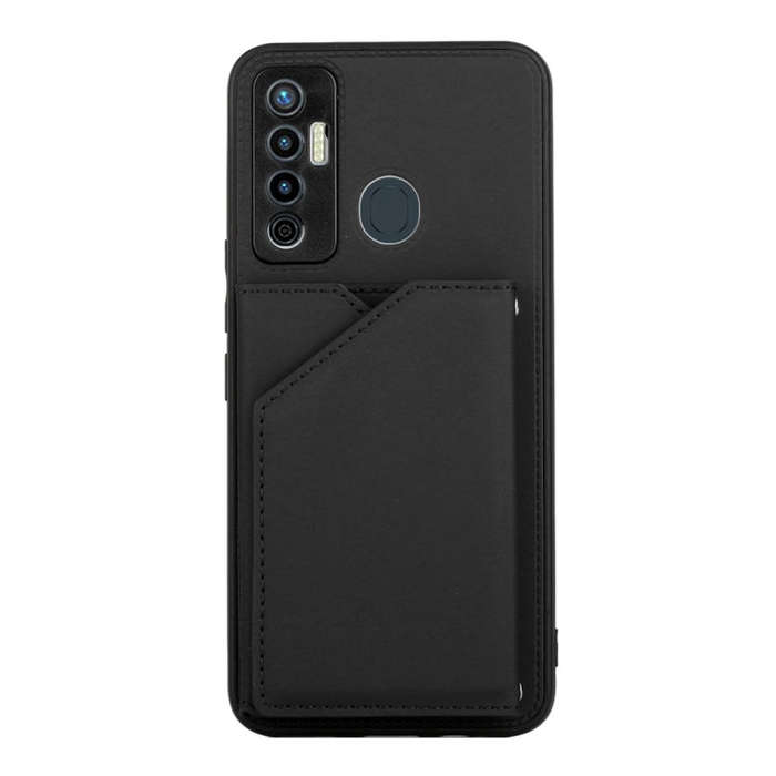 For Tecno Camon 17 Skin Feel PU + TPU + PC Phone Case(Black)
