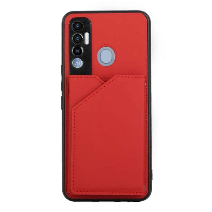 For Tecno Spark 7 Pro Skin Feel PU + TPU + PC Phone Case(Red)