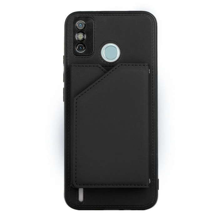 For Tecno Spark 6 Go / Go 2020 Skin Feel PU + TPU + PC Phone Case(Black)