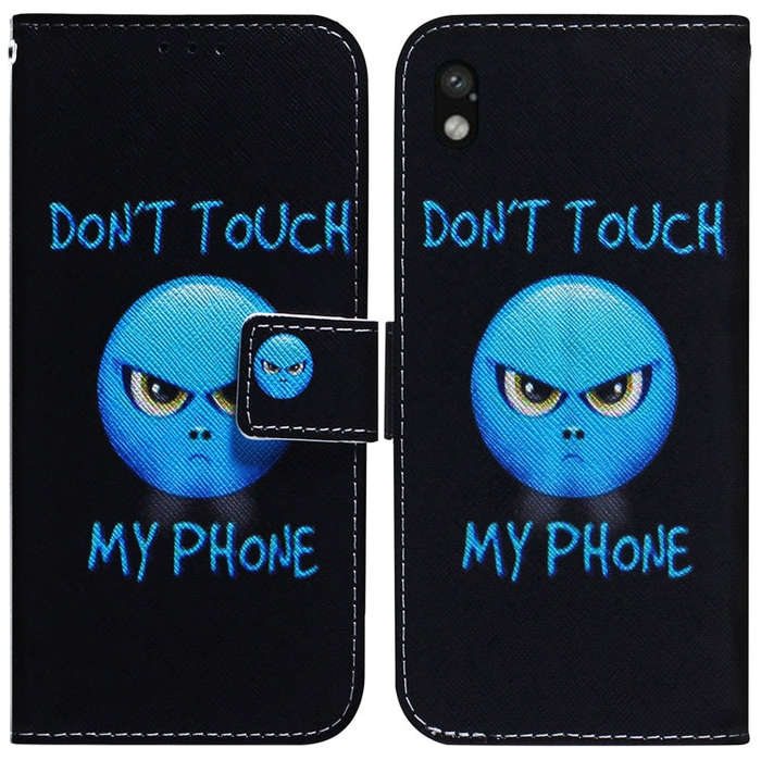 For Sony Xperia Ace III Coloured Drawing Leather Phone Case(Anger)