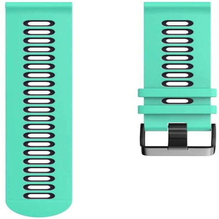 For Garmin Forerunner 245 Two-tone Silicone Watch Band(Duck + Blue)