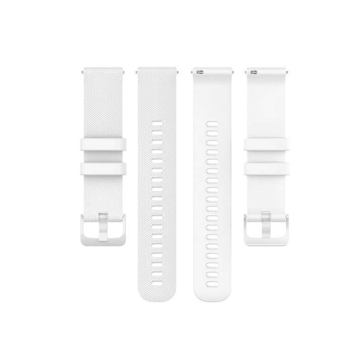 For Garmin Vivoactive 4S Small Plaid Silicone Watch Band(White)