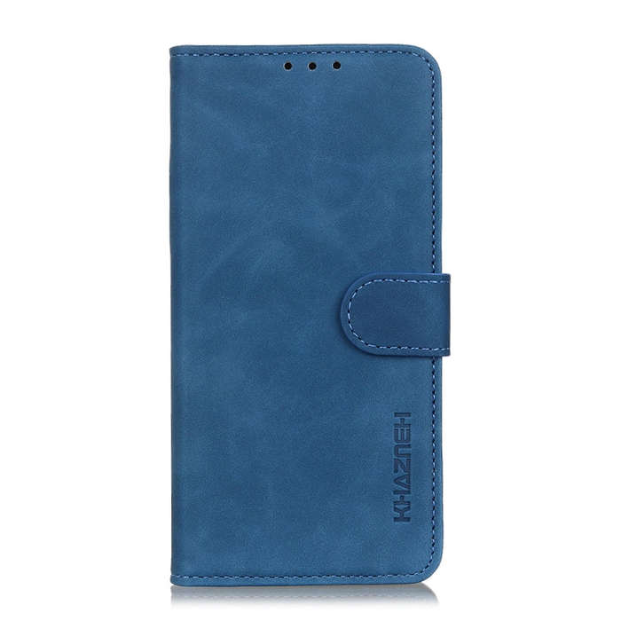 For Motorola Moto G52 4G KHAZNEH Retro Texture Flip Leather Phone Case(Blue)