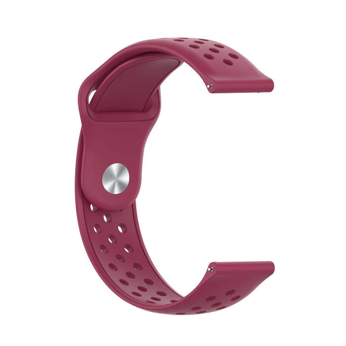 For Galaxy SM R800 46mm Silicone Breathable Watch Band(Red Wine)