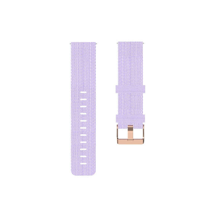 For Galaxy Watch 42mm Nylon Canvas Watch Band(Light Purple)