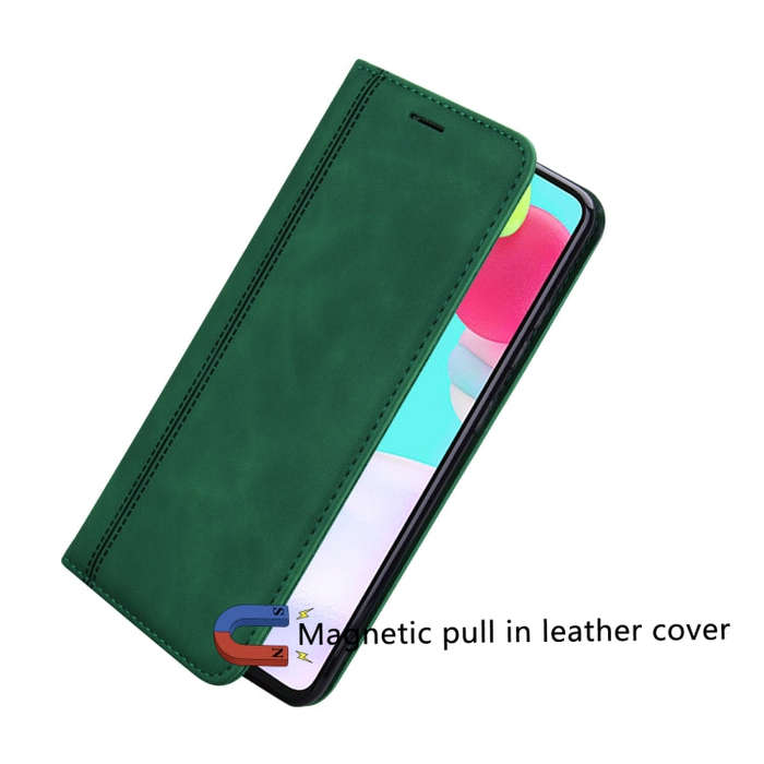 For Honor X8 / X30i Frosted Business Magnetic Flip Leather Phone Case(Green)