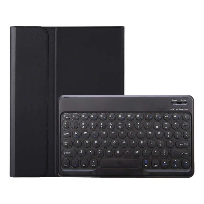 YA700B Lambskin Texture Voltage Round Keycap Bluetooth Keyboard Leather Case For Samsung Galaxy T...
