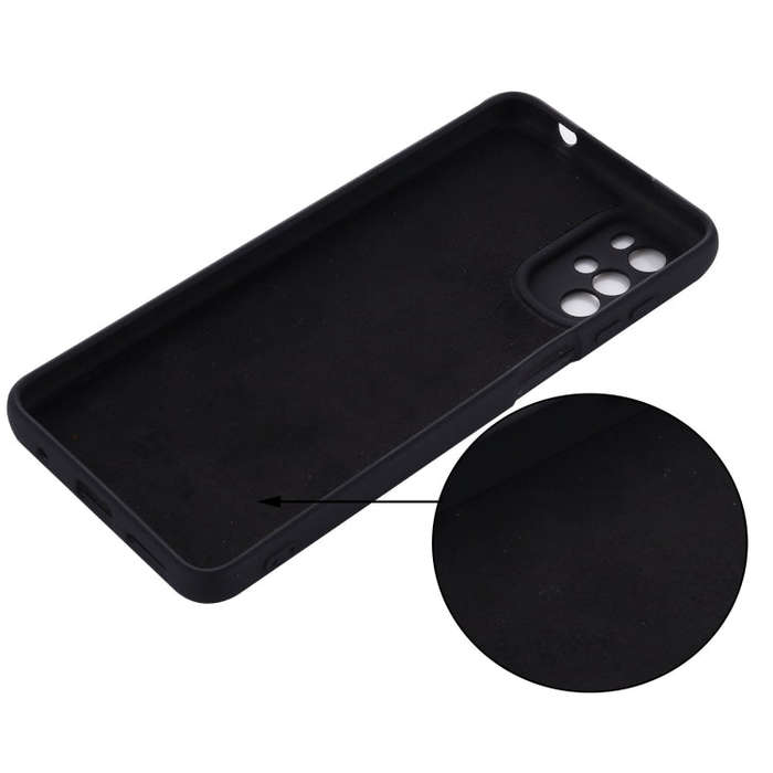 For Motorola Moto G22/E32s 4G Pure Color Liquid Silicone Shockproof Full Coverage Phone Case(Black)