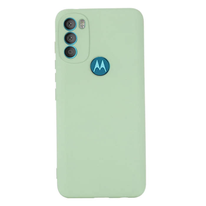 For Motorola Moto G71 5G Pure Color Liquid Silicone Shockproof Full Coverage Phone Case(Green)