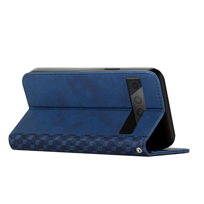 For Google Pixel 7 Pro Diamond Splicing Skin Feel Magnetic Leather Phone Case(Blue)