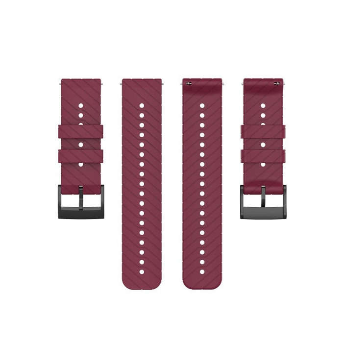 For Suunto 7 Lightning Silicone Watch Band(Red Wine)