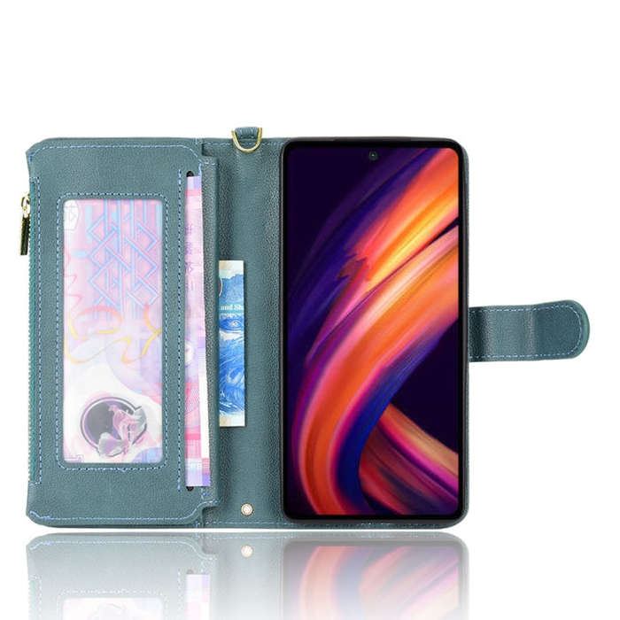 For Motorola Edge X30 / Edge 30 Pro /Edge+ 2020 Litchi Texture Zipper Leather Phone Case(Green)
