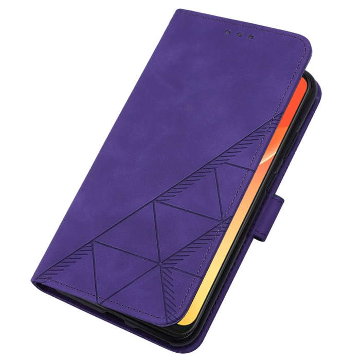For Itel P37/Vision 2S/P651L Crossbody 3D Embossed Flip Leather Phone Case(Purple)