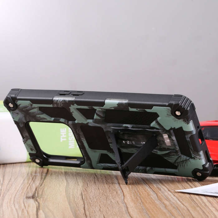 For OnePlus 10 Pro Camouflage Armor Shockproof TPU + PC Magnetic Protective Phone Case with Holde...