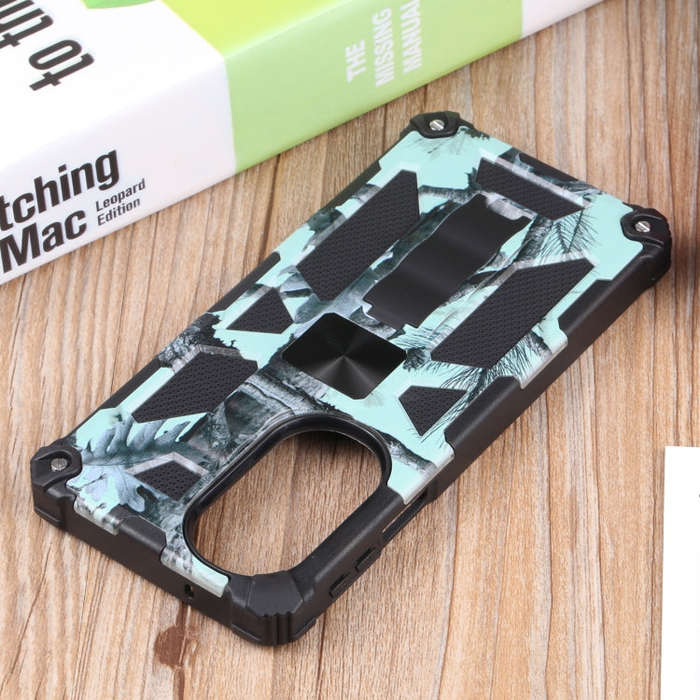 For Motorola Edge 30 Pro Camouflage Armor Shockproof TPU + PC Magnetic Protective Phone Case with...