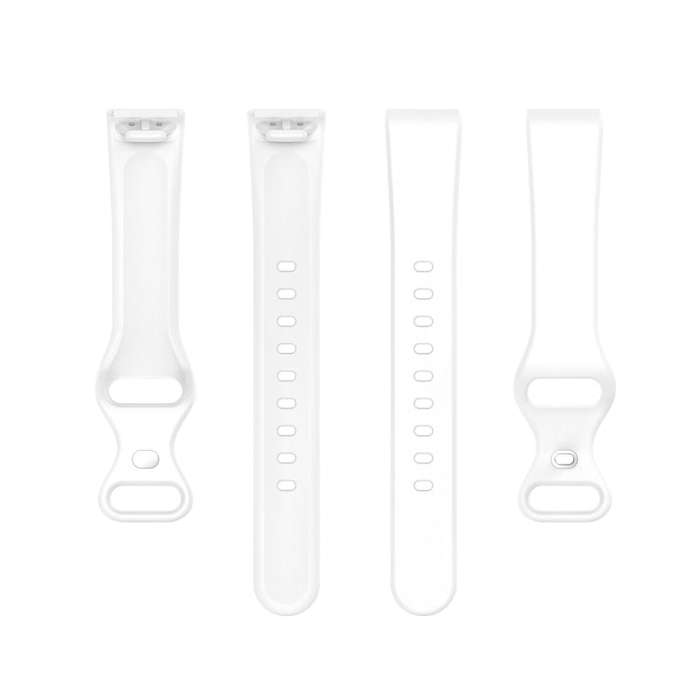 For Amazon Halo View Silicone Butterfly Buckle Watch Band, Size:S(White)