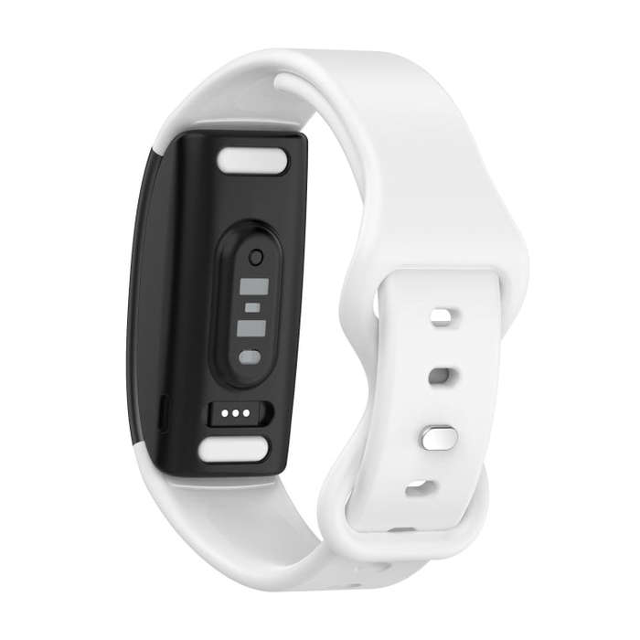 For Amazon Halo View Silicone Butterfly Buckle Watch Band, Size:S(White)