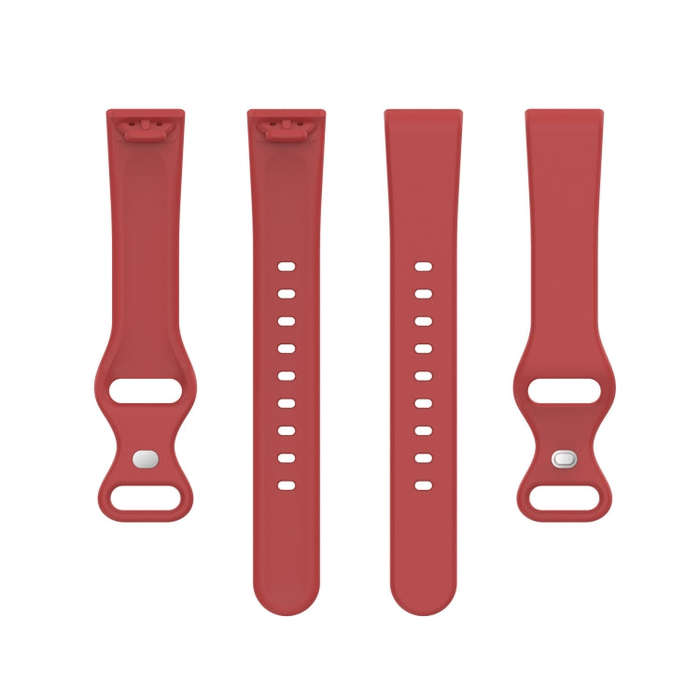 For Amazon Halo View Silicone Butterfly Buckle Watch Band, Size:L(Red)