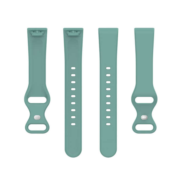 For Amazon Halo View Silicone Butterfly Buckle Watch Band, Size:L(Pine Needle Green)
