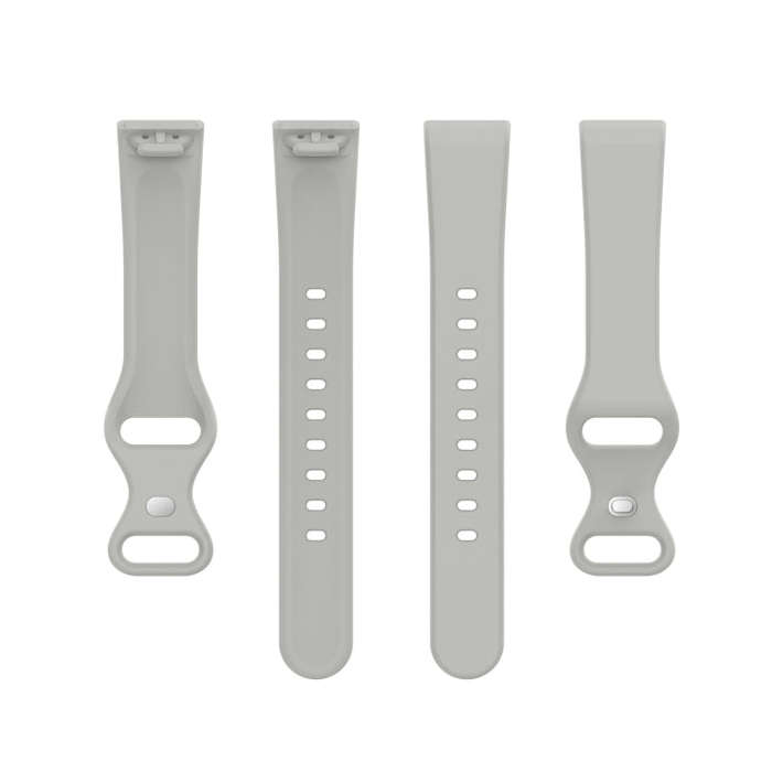 For Amazon Halo View Silicone Butterfly Buckle Watch Band, Size:L(Rock Grey)