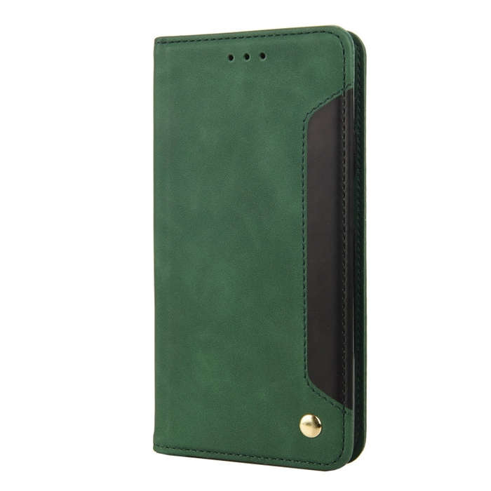 For Motorola Moto G52 Skin Feel Splicing Leather Phone Case(Green)