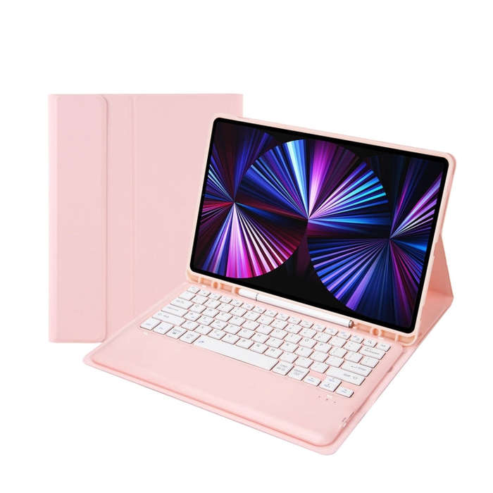 C12B Detachable Pen Slot Bluetooth Keyboard Leather Tablet Case For iPad Air 13 2025 / 2024 / Pro...