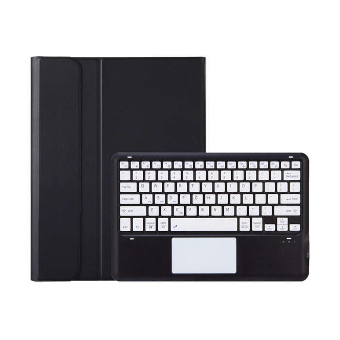 T12B-A Detachable Touch Pad Bluetooth Keyboard Leather Tablet Case For iPad Air 13 2025 / 2024 / ...