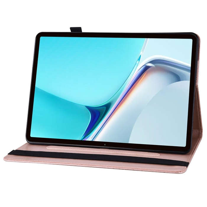 For Huawei MatePad 11 2021 Big Butterfly Embossed Leather Tablet Case(Rose Gold)