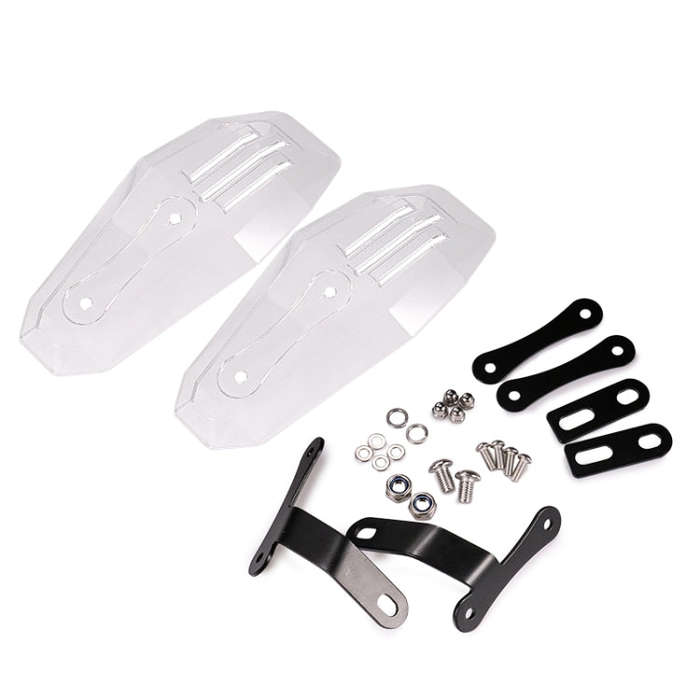 HP-HS002 1 Pair Motorcycle PC Front Windshield Handguard for Harley 883 / x48 / 1200(Transparent)