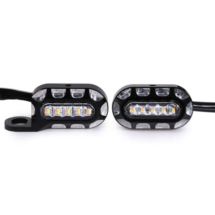 HP-Z058 Motorcycle Modified Rearview Mirror LED Turn Signal Light for Harley Sportsters XL 883 / ...