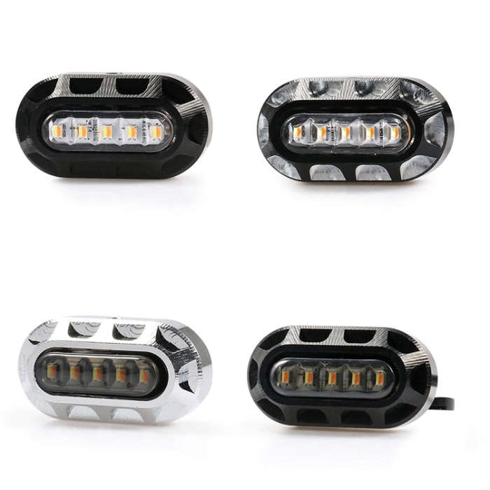 HP-Z058 Motorcycle Modified Rearview Mirror LED Turn Signal Light for Harley Sportsters XL 883 / ...