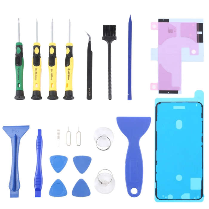 JIAFA JF-8182 21 in 1 Battery Adhesive + LCD Frame Waterproof Adhesive + Repair Tool Set For iPho...