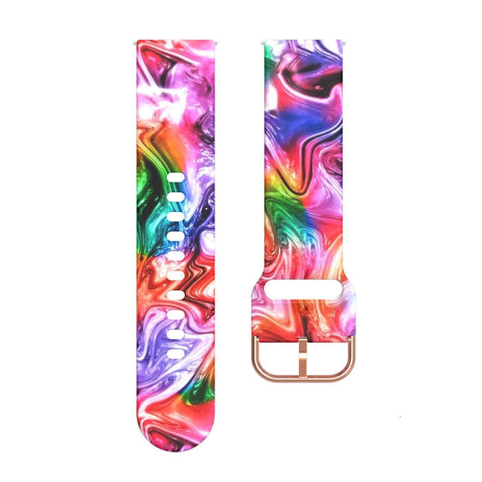 For Galaxy Watch 46mm Silicone Watch Band(Distorted Color)